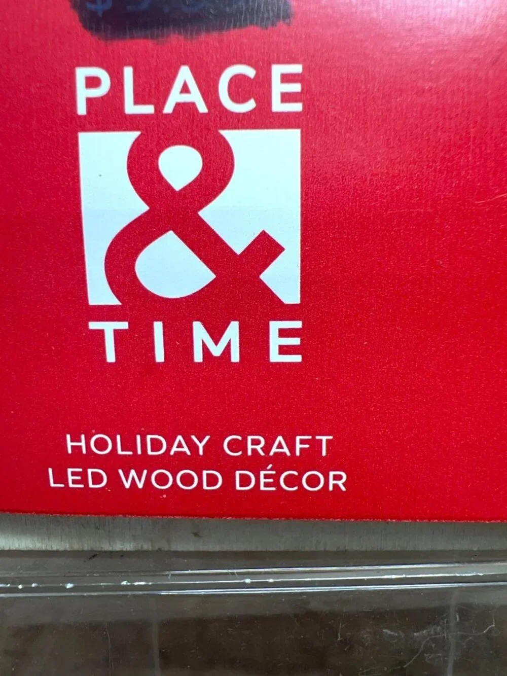 Place & Time Holiday Craft LED Light-Up Wood Décor Removable Layers Paintable